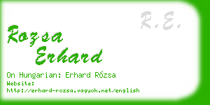 rozsa erhard business card
